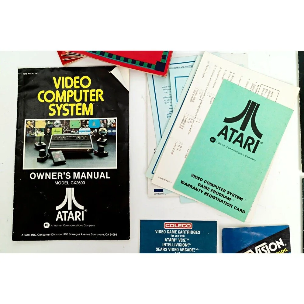 Lot of 17 Atari Vintage Original Video Game Manuals Catalogs Booklets